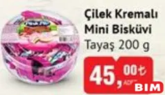 TAYAŞ ÇİLEK KREMALI MİNİ BİSKÜVİ 200 G